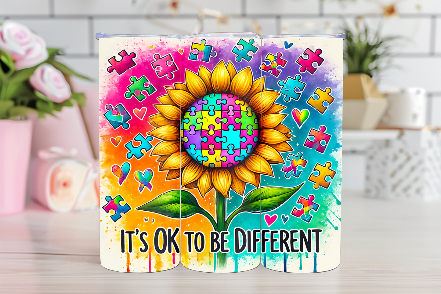 It's Okay to be different - 20oz TUMBLER WRAP