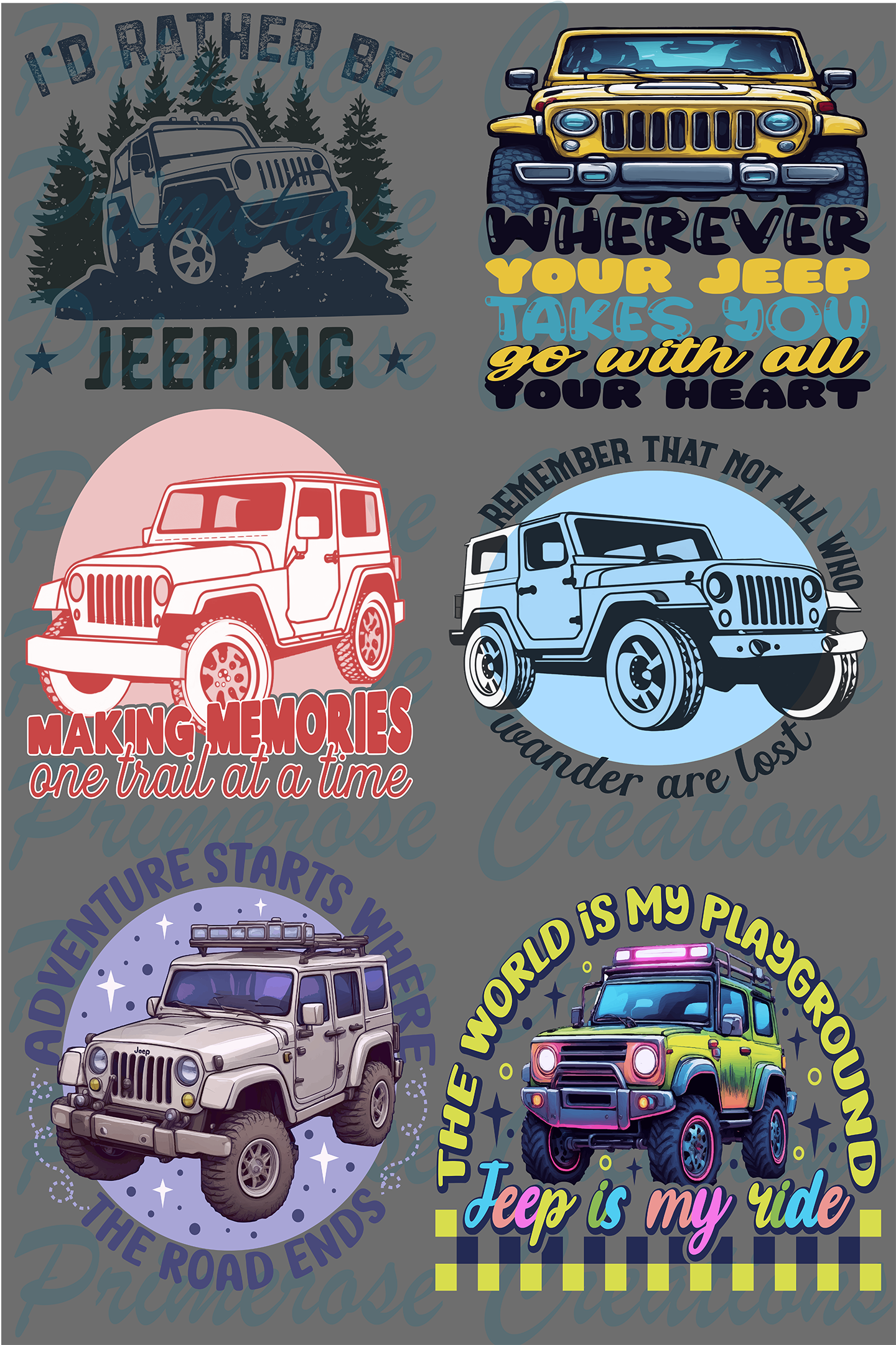 Jeep-Pre Made Gang Sheet 24X36