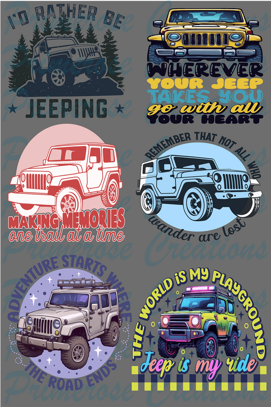 Jeep-Pre Made Gang Sheet 24X36