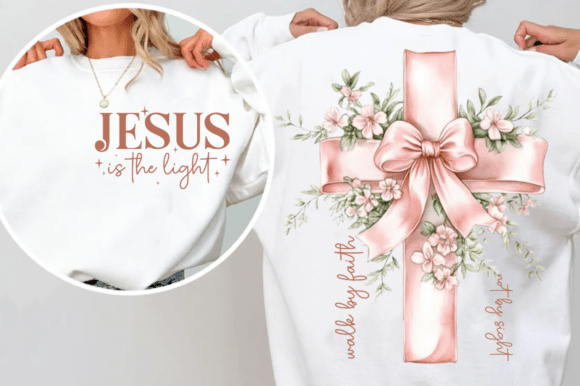 Jesus Is The Light W/ Pocket - DTF TRANSFER