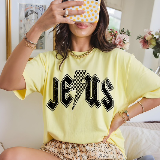 Jesus Retro Blk-Single Color - DTF TRANSFER
