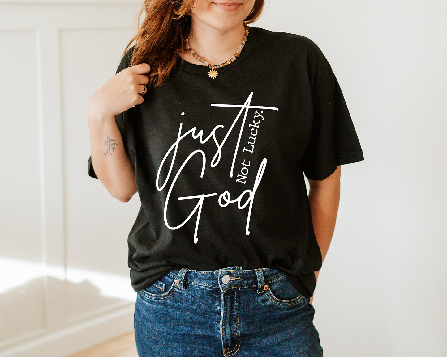 Just GOD 2 White -Single Color-DTF TRANSFER- 2-5 Business Days