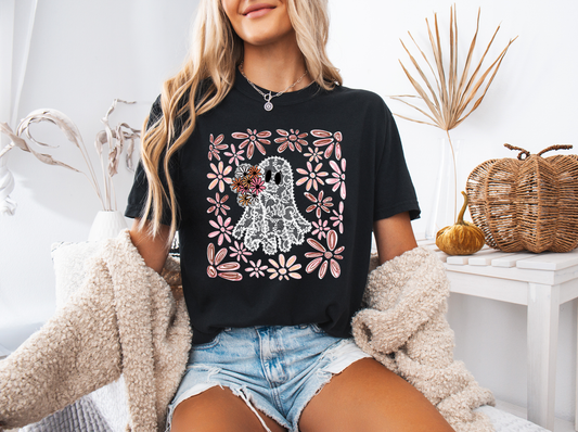 Lace Ghost Halloween- Full Color- DTF TRANSFER-2-5 Business Days