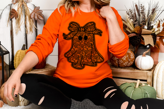 Lace Ghostie- Full Color- DTF TRANSFER-2-5 Business Days