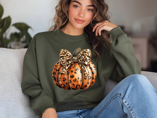 Leopard Pumpkin- Full Color- DTF TRANSFER-2-5 Business Days