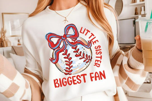 Little Sister Biggest Fan - YOUTH - DTF TRANSFER