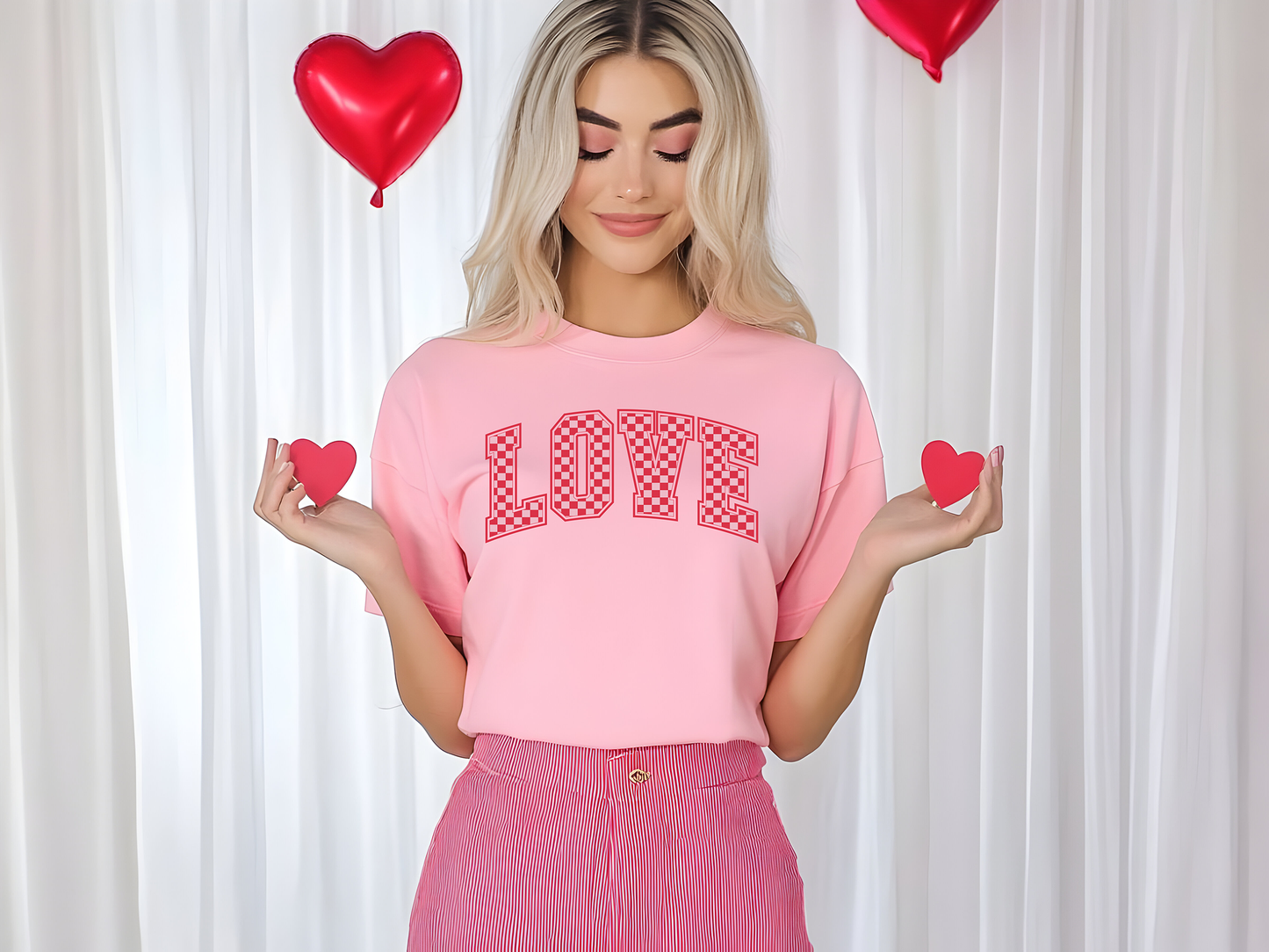 Love Checkered-Full Color -DTF Transfer-WHOLESALE