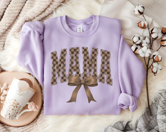 Brown Mama Checkered Coquette-DTF Transfer