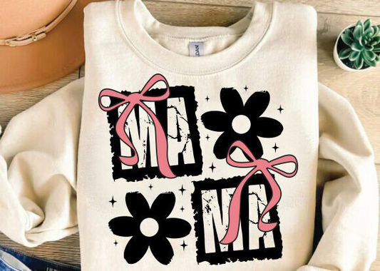Mama Flowers Coquette Bows - DTF TRANSFER
