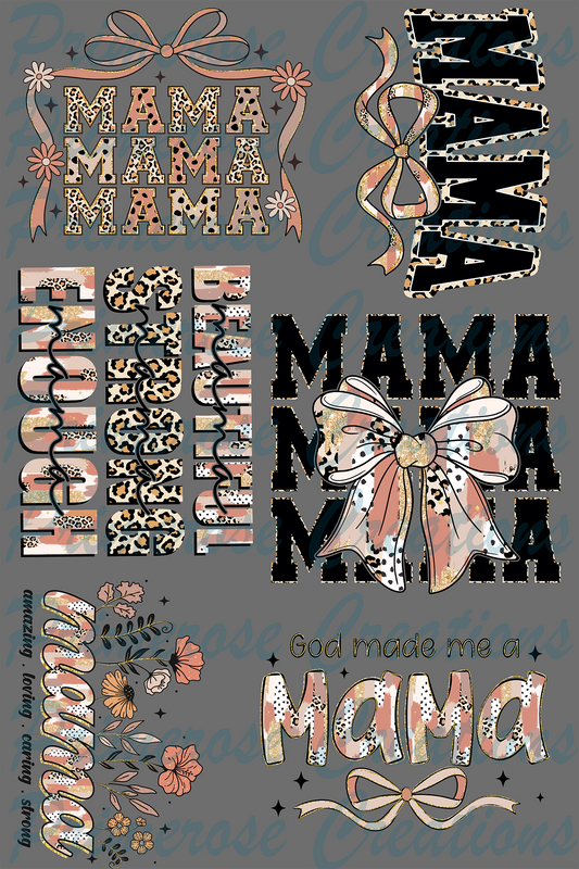 Mama Leopard-Pre Made Gang Sheet 24X36