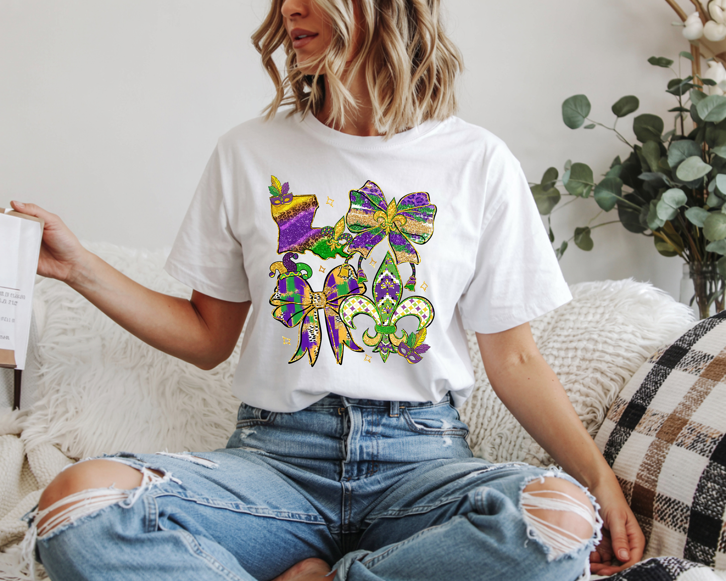 Mardi Gras Doodles- Full Color-DTF Transfer-2-5 Business Days