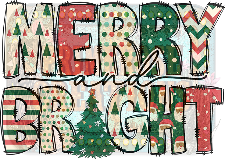 Merry and bright retro