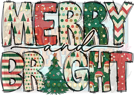 Merry and bright retro