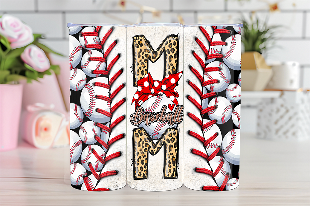 Baseball MOM Leopard- 20oz Sublimation - WHOLESALE