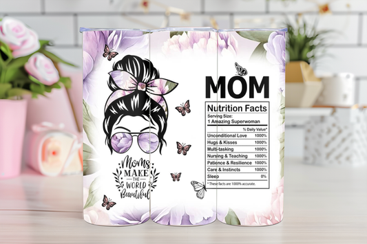 Mom Nutrition Facts - 20oz Sublimation - WHOLESALE