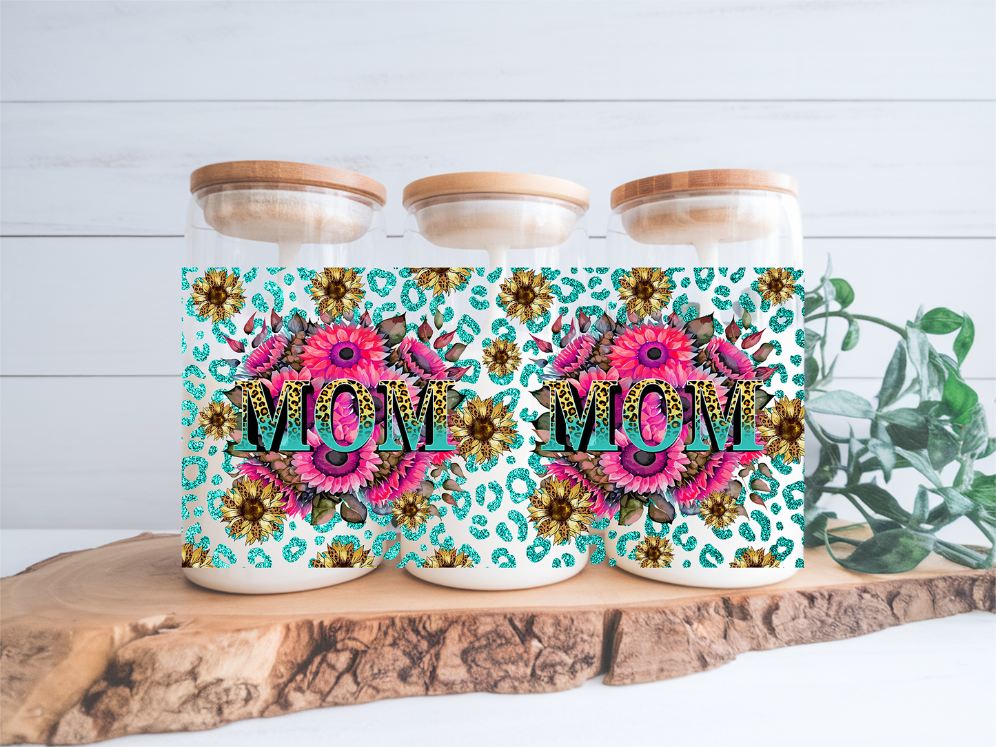 Mom Sunflower Leopard - UVDTF Wrap-RTS