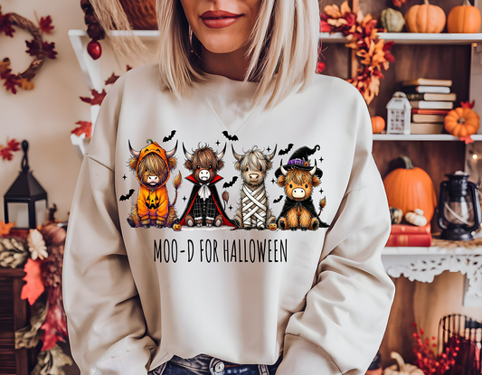 Moo D For Halloween - Full Color DTF Transfer-2-5 Business Days