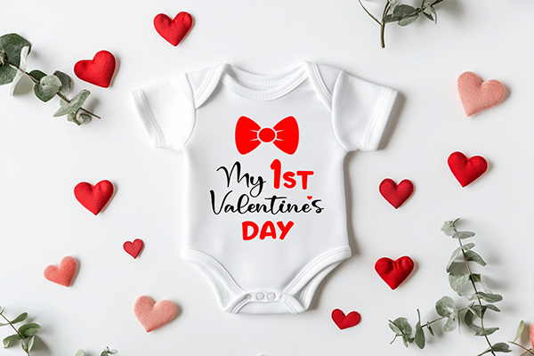 My 1st Valentine's day Boy Bow Tie-Infant-Full Color-DTF Transfer-WHOLESALE