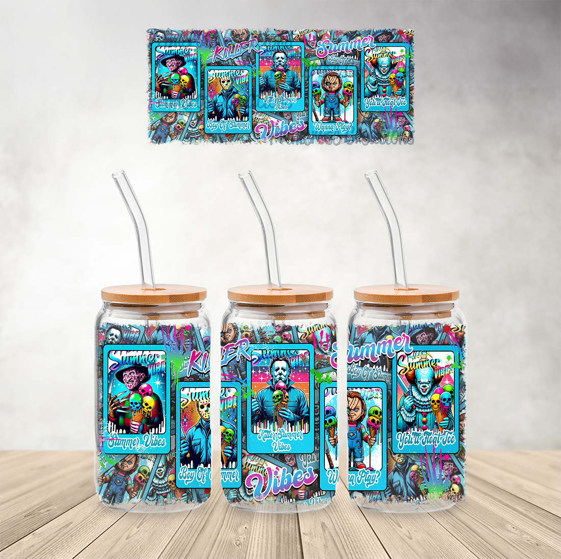 Neon Cards- 16 oz UVDTF Wrap