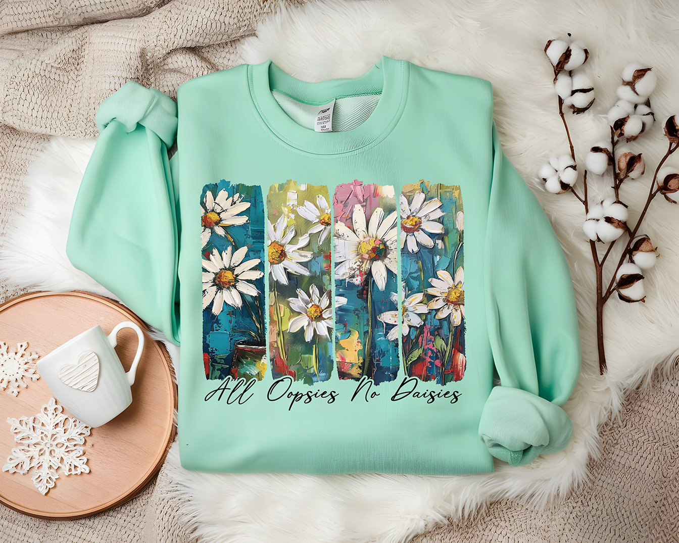 No Daisies Brushstrokes - DTF TRANSFER