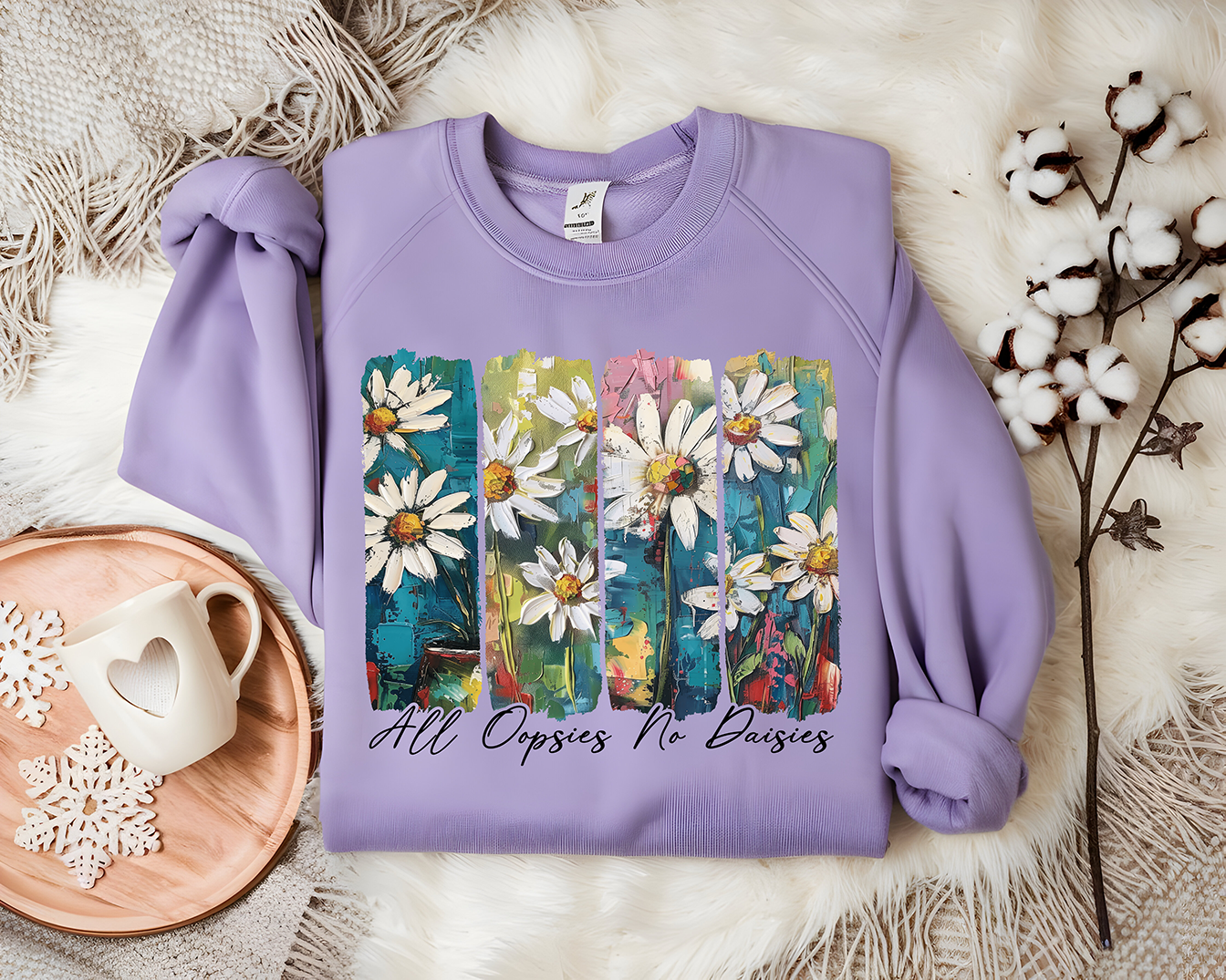 No Daisies Brushstrokes - DTF TRANSFER