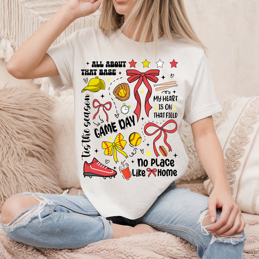 No Place Like Home Softball - DTF TRANSFER