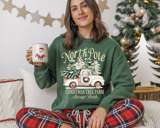 North Pole Christmas Tree Farm - Full Color DTF Transfer - Friday New Releases