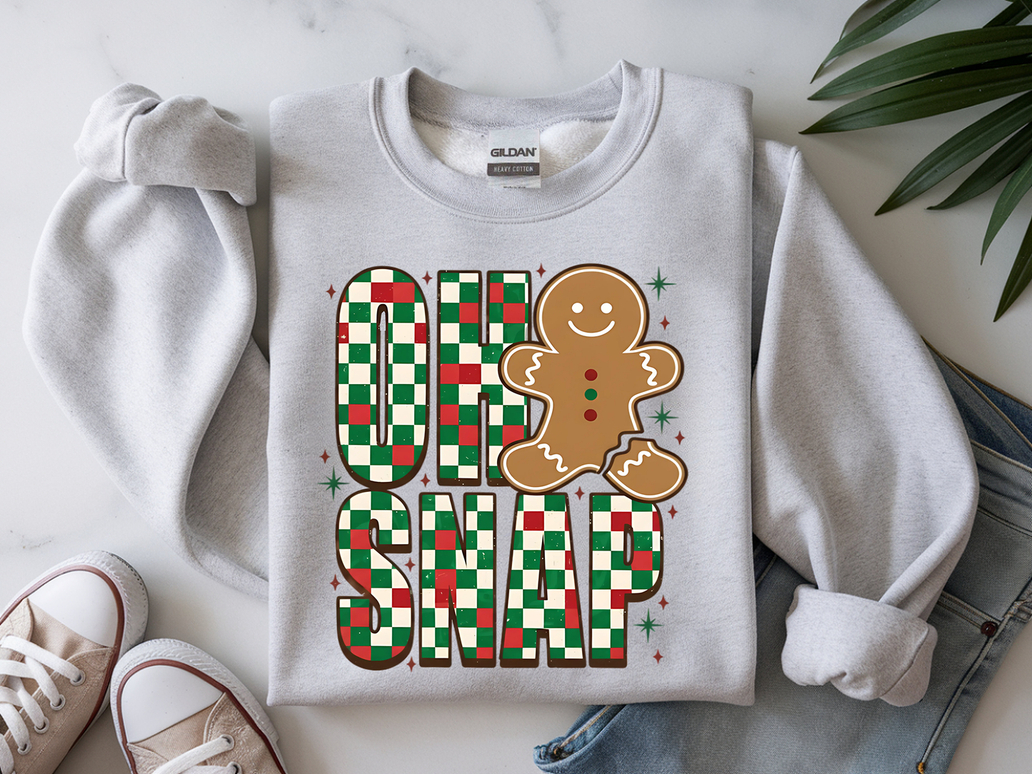 Oh Snap Gingerbread Christmas-Full Color-DTF TRANSFER- 2-5 Business Days