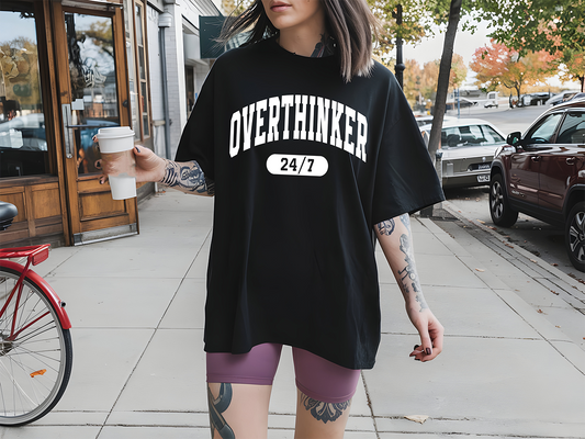 Overthinker -Single Color - DTF TRANSFER - 2-5 Business Days