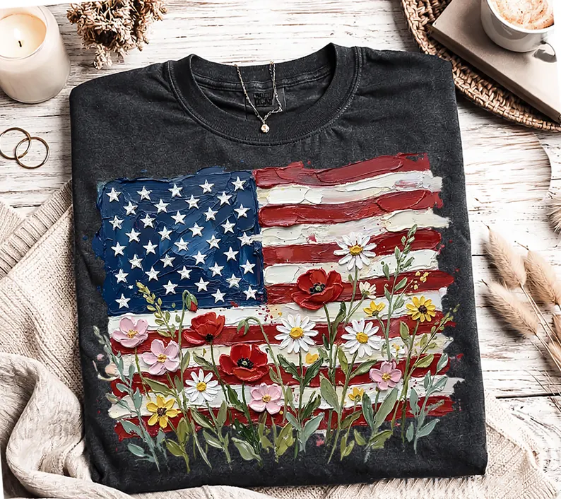Painted Flag - Full Color - DTF Transfer - 2-5 Business Days
