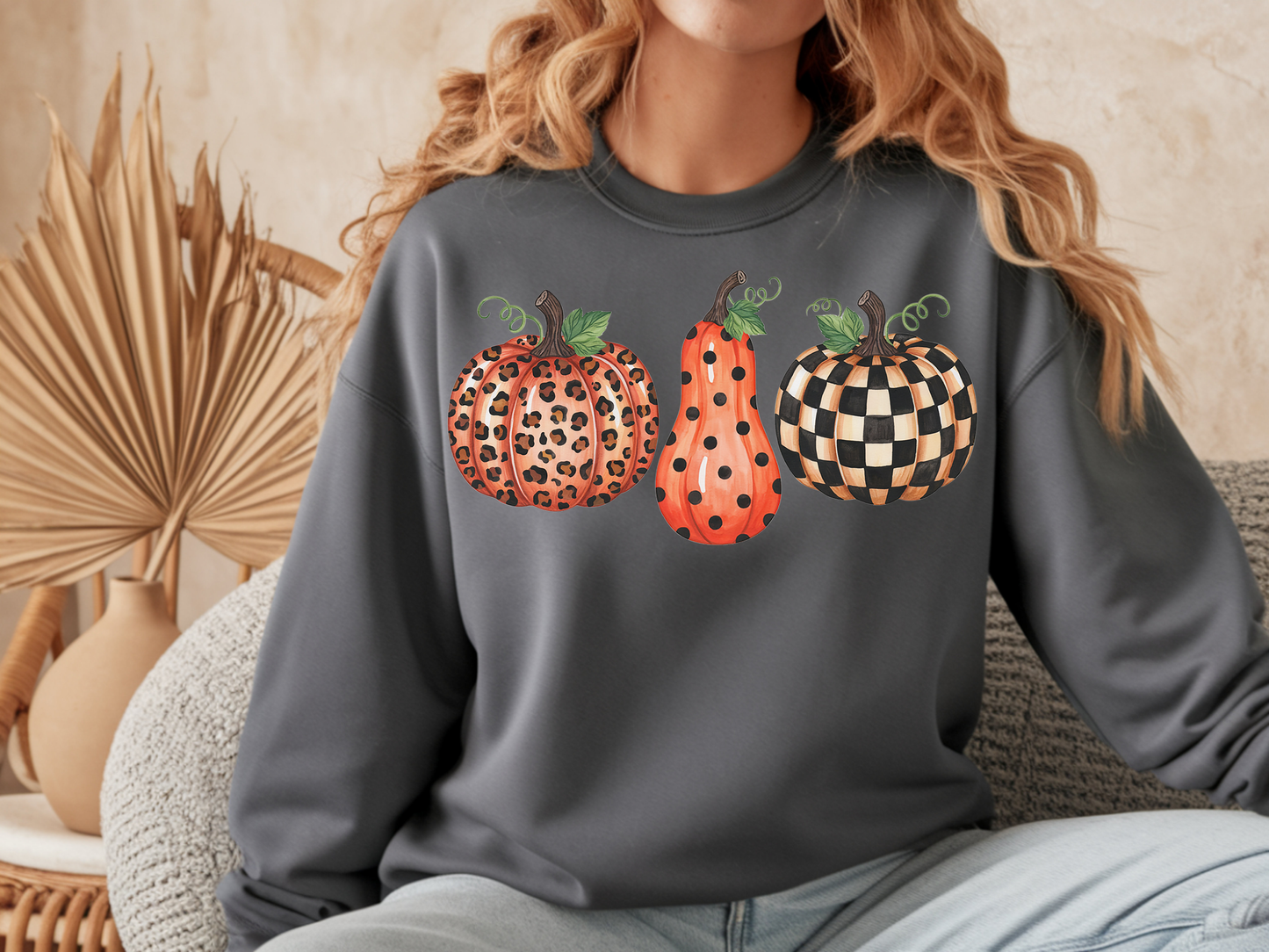 Pattern Pumpkins- Full Color - DTF Transfer - Thrifty Thursday