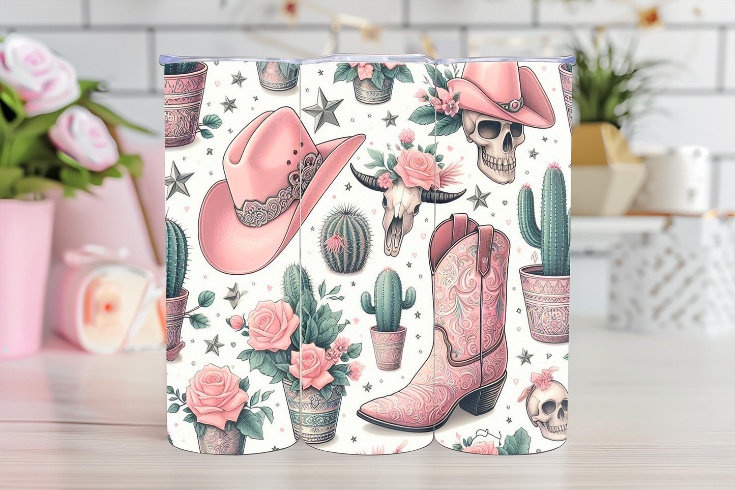 Pink Cowgirl- 20oz TUMBLER WRAP