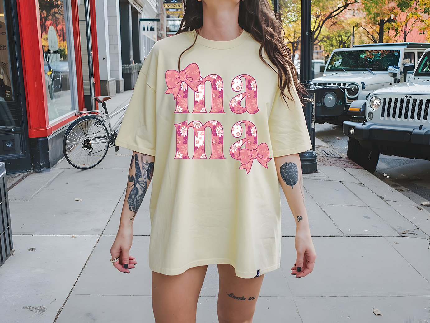 Pink Floral Coquette Mama - DTF TRANSFER