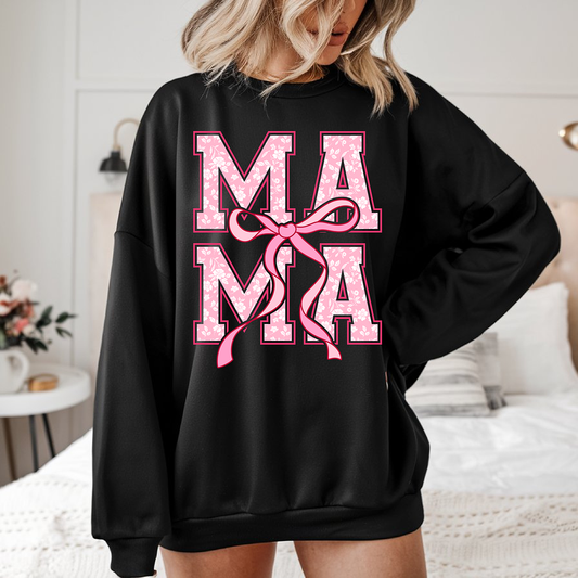 Pink Floral Mama Varsity - DTF TRANSFER