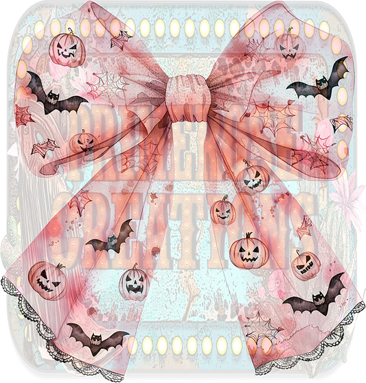 Pink Halloween Coquette bow