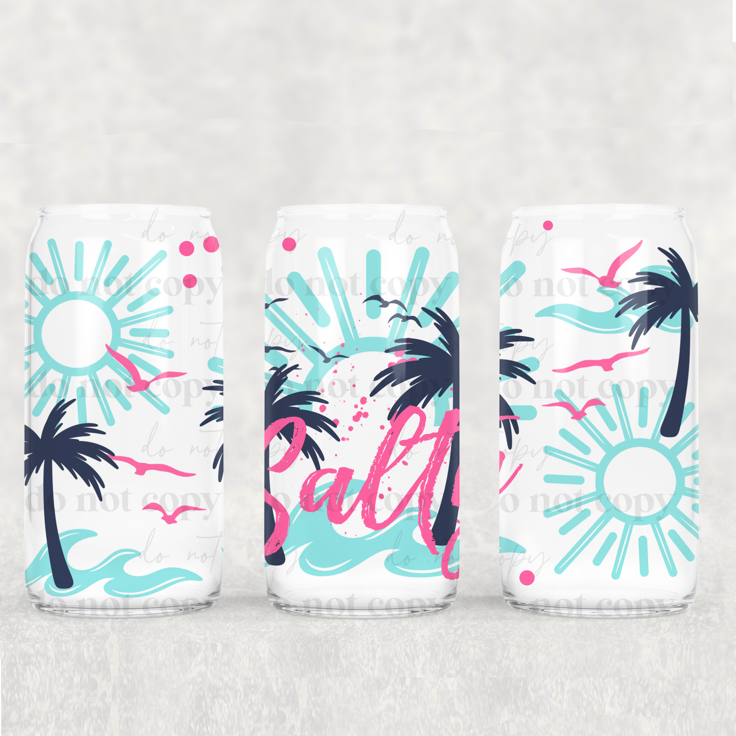 Palm Tree Salt- UV DTF PRINT