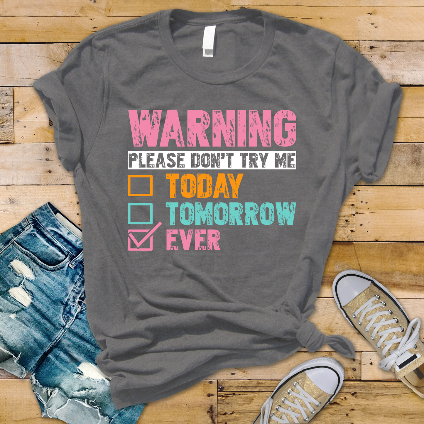 Please Don't Try Me-Full Color-DTF Transfer