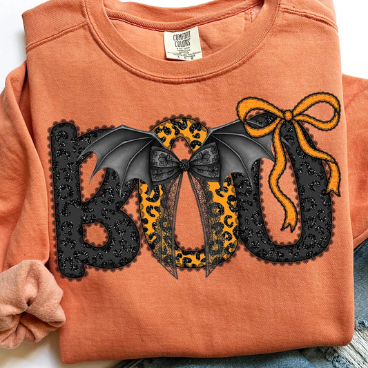 Preppy Glitter Boo 2- Full Color DTF Transfer-2-5 Business Days