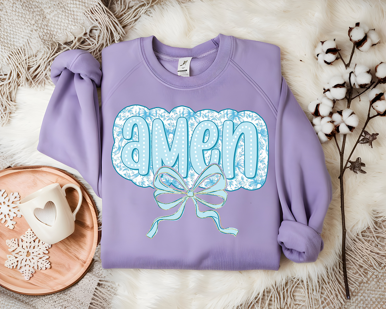 Preppy Amen Blue - DTF TRANSFER