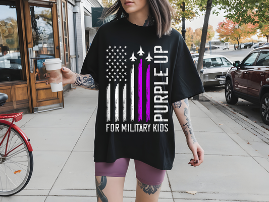 Purple Up Flag - DTF TRANSFER