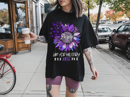 Purple Up Sunflower- DTF TRANSFER