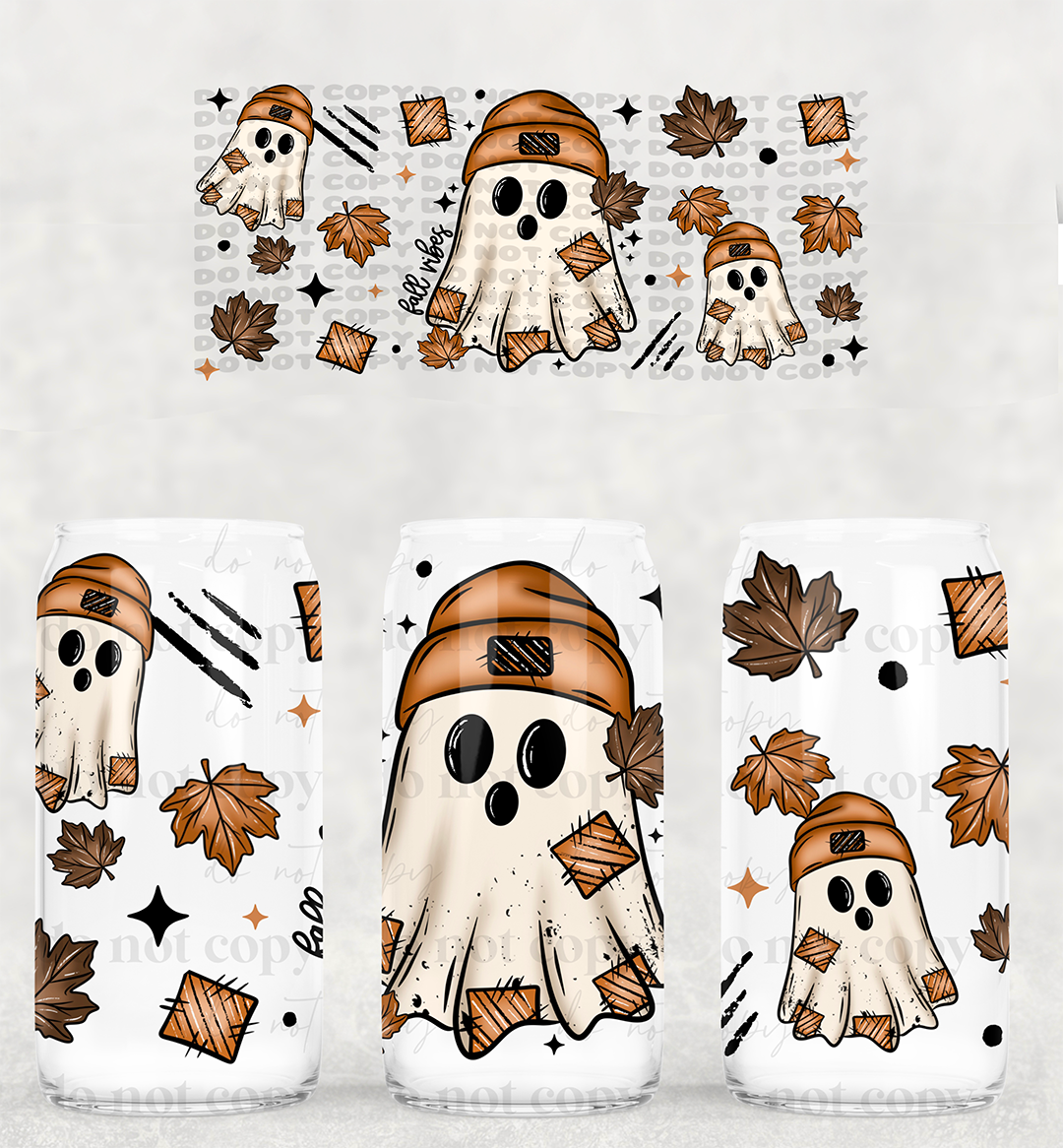 Quilted Patch Ghostie- 16 oz UVDTF Wrap - Friday New Releases