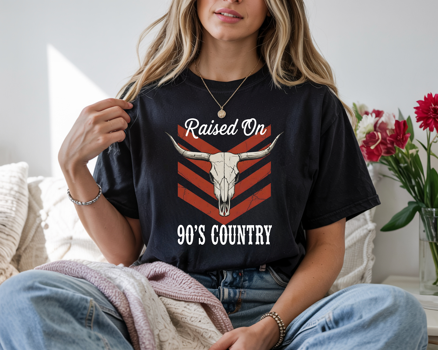 Raised on 90's Country Music-Full Color-DTF Transfer-2-5 Business Days