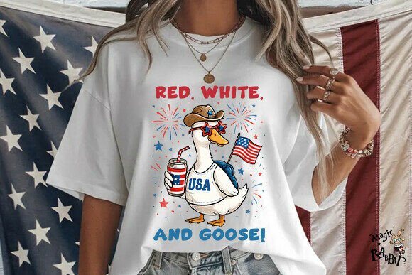 Red, White, and Goose  - DTF TRANSFER