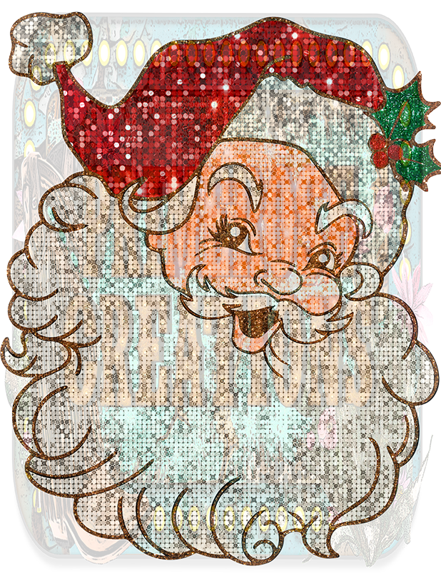 Red Sequin Santa