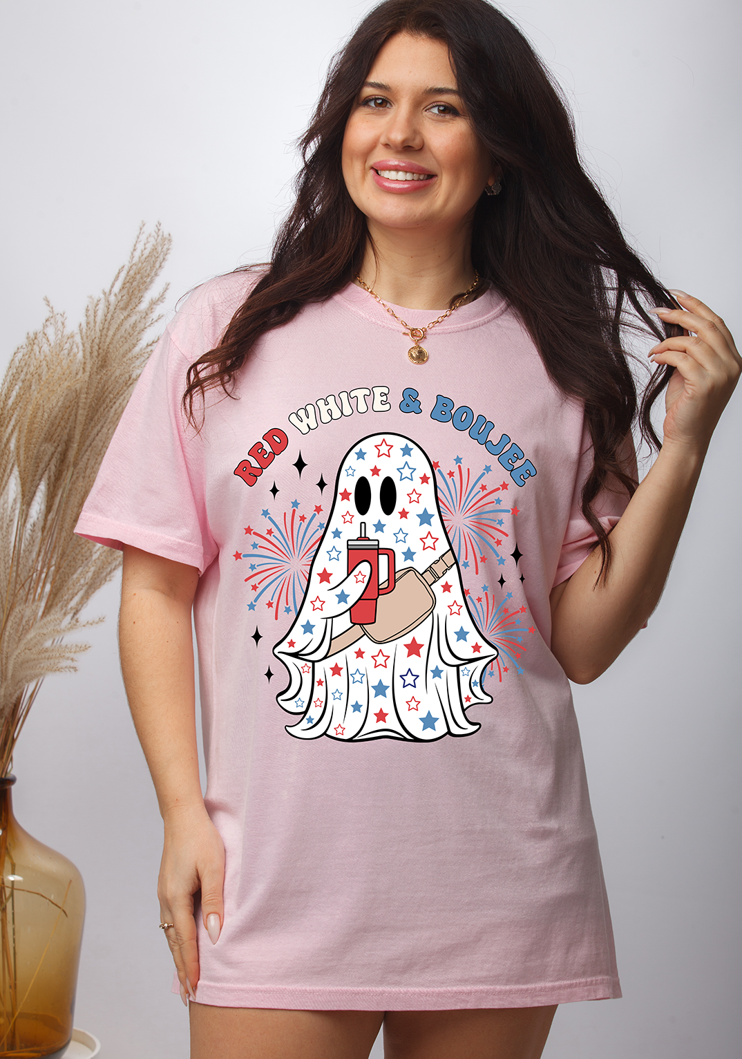 Red White & Boujee Ghostie - DTF TRANSFER