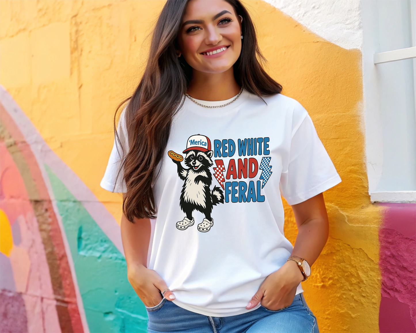 Red, White and Feral Raccoon