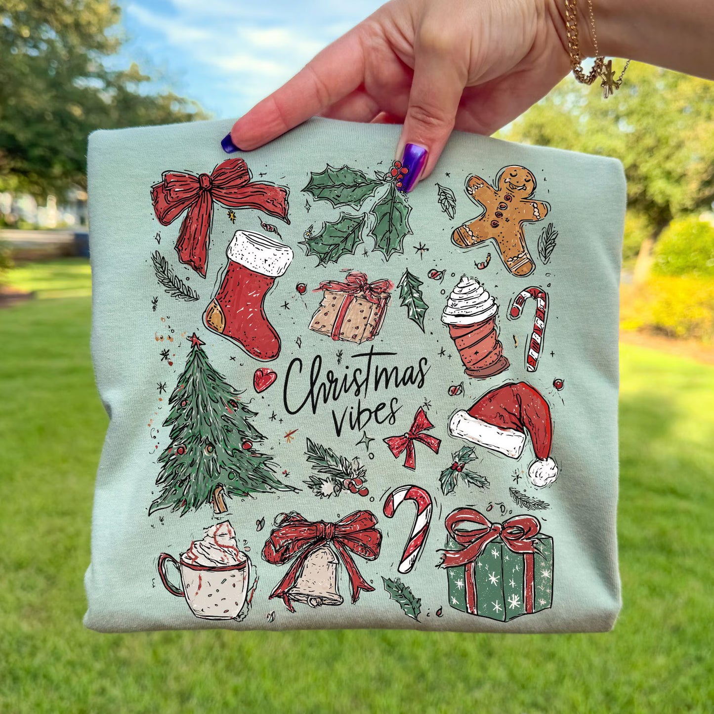 Retro Christmas Collage-Full Color DTF Transfer -2-5 Business Days