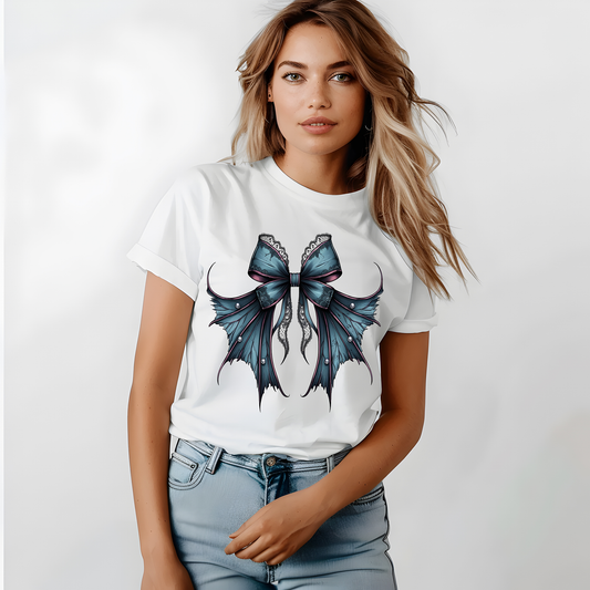 Retro Coquette  Bat Bow Halloween-Full Color- DTF Transfer-2-5 Business Days