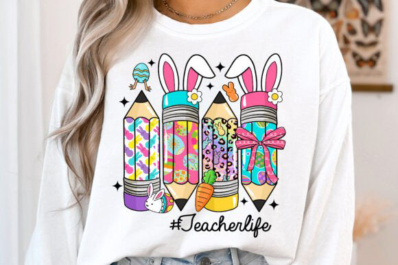 Retro Easter Pencils - DTF TRANSFER